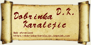 Dobrinka Karalejić vizit kartica